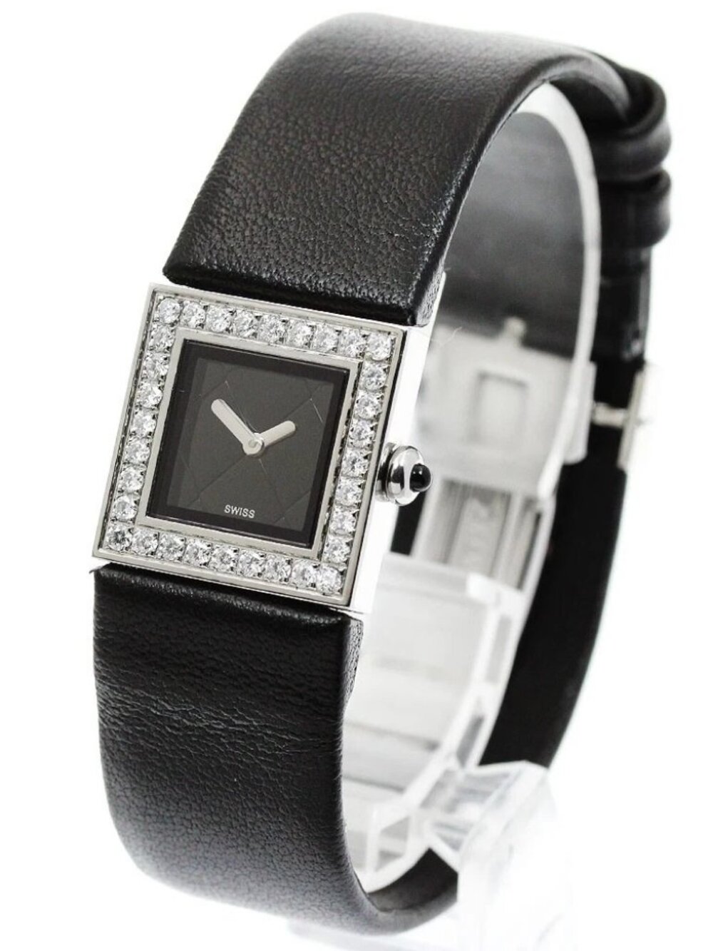 CHANEL Matrasse H0500 Diamond Bezel black Dial Quartz Ladies Watch_956029